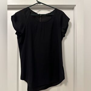 Express Elegant Black Short Sleeve Blouse